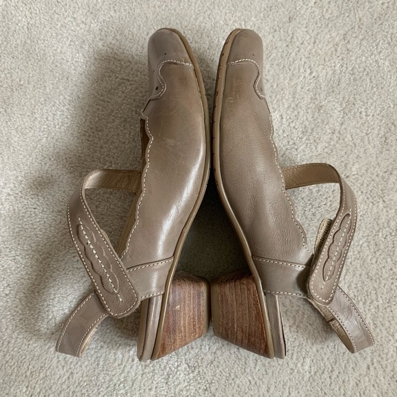 Fidji leather, made in Portugal, Sling back heels, 38/7.5 - Picture 4 of 16